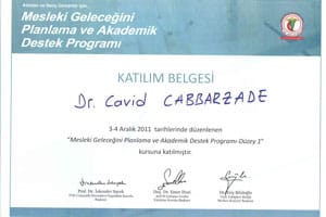 Mesleki Geleceğini Planlama ve Akademik Destek Programı — Düzey 1, 3–4 Aralık 2011