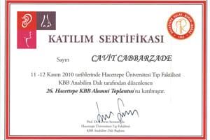 26. Hacettepe KBB Alumni Toplantısı — 11–12 Kasım 2010