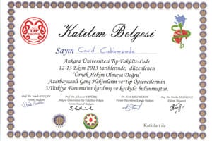 “Örnek Hekim Olmaya Doğru” 3. Türkiye Forumu — Ankara Üniversitesi Tıp Fakültesi, 12–13 Ekim 2013