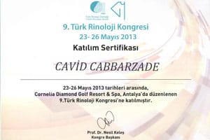 9. Türk Rinoloji Kongresi — Antalya, 23–26 Mayıs 2013