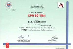 CPR eğitimi — Hacettepe Üniversitesi Erişkin Hastanesi, 6–10 Şubat 2012