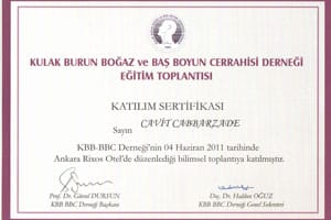 KBB-BBC Derneği bilimsel toplantısı — Ankara, 4 Haziran 2011