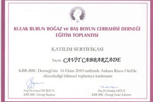KBB-BBC Derneği bilimsel toplantısı — Ankara, 16 Ekim 2010